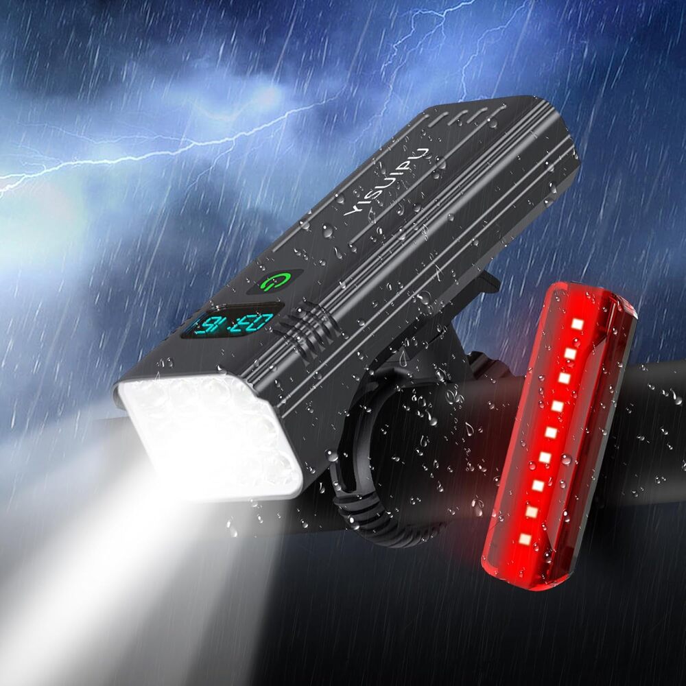 YISUIPU Ultra-Bright 12 LED Bike Light Set